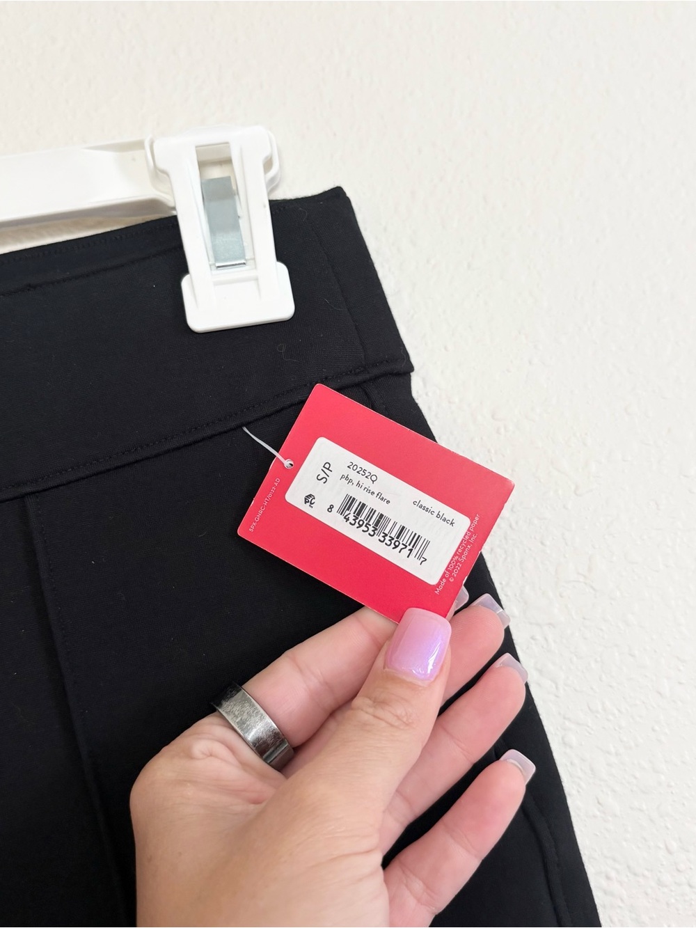 NWT Spanx Hi-Rise Flare Pants in Ponte Classic Black Size S Petite - Picture 3 of 7